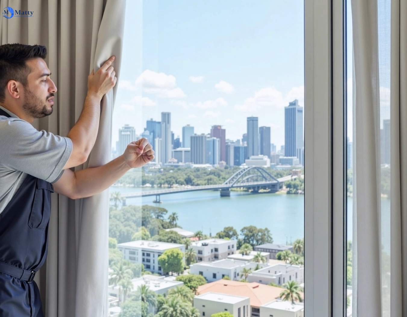 Professional curtain steam cleaning service waverton-nsw QLD by Matty Curtain Cleaning